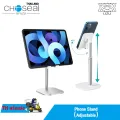 Choseal ฐานวางโทรศัพท์ Phone Stand Angle Height Adjustable Tablet Stand on Desk Aluminum Metal Phone Holder For iPhone 12 Pro Max 11 11Pro Max, iPad Air, Samsung Galaxy S20 S10, Nintendo Switch, Xiaomi, LG, Huawei, ASUS, VIVO, OPPO. 