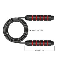 ◈✗❐ Skipping Rope Boxing Training Adjustable Jumping Rope Aerobic Exercise Fitness PVC Skipping Cord Black Red