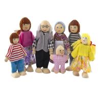 Doll House People Children Kids Playing Doll Gift Kids Pretend Toy Dollhouse Dolls Wooden Doll Family Pretend Play Figures Accessories stylish