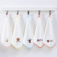 ✈ Soft Nursing Towel for Newborn Toddlers Boy Girl Strong Absorbent Coral Velvet Wiping Saliva Towel Cartoon Handkerchief