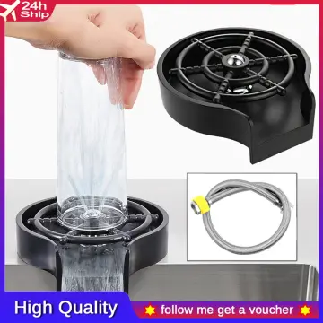 Faucet Glass Rinser for Kitchen Sink Automatic Cup Washer Bar Glass Rinser  Coffee Pitcher Wash Cup Tool Kitchen Sink Accessories