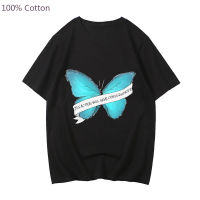 Life Is Strange Butterfly Funko Pop อะนิเมะเสื้อยืดการ์ตูน Tshirt High Street 100 Cotton Tee-Shirt Regualr ผู้ชายผู้หญิงเสื้อยืด