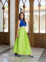 WINAWA PRINCESS SKIRT - African High Waist Maxi Skirt กระโปรงยาว กระโปรงเอวสูง กระโปรงบาน กระโปรงจีบรอบตัว กระโปรงเอวยางยืด กระโปรงลายแอฟริกัน กระโปรงออกงาน