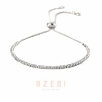 d363218 BZEBI กําไลข้อมือ สร้อยข้อมือ ผู้หญิง เงินแท้ สแตนเลส ทองคํา bracelet กําไลเพชร เครื่องประดับ 18K สําหรับผู้หญิง 40b-2
