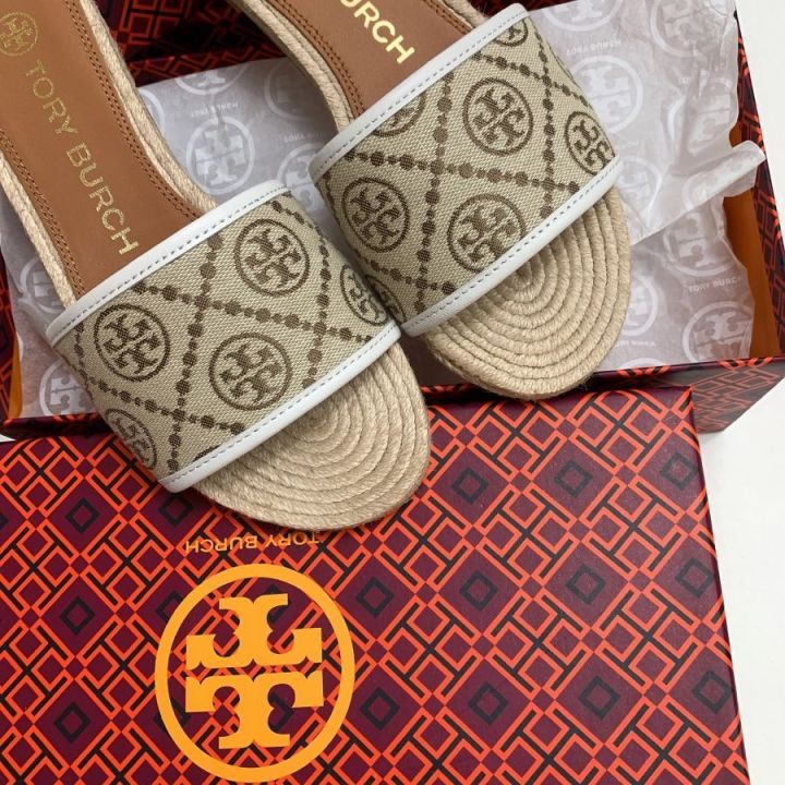 2023-new-tb-shoes-tory-burch-slippers-summer-new-open-toe-flat-slippers