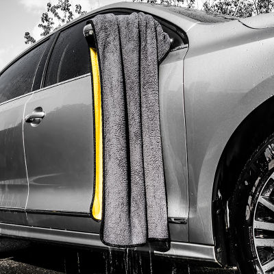 ผ้าขนหนูไมโครไฟเบอร์สำหรับเช็ดทำความสะอาดรถดูดซับได้ดีอุปกรณ์เสริมผ้าล้างรถผ้ากำมะหยี่หนา160X60cm