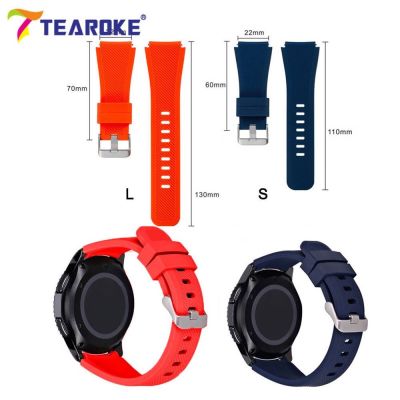☽☸☃ TEAROKE 22 มม. สายนาฬิกาซิลิโคนสำหรับ Samsung Galaxy Watch 46 มม. รุ่นยางนุ่ม Sport Band สำหรับ Gear S3 SM-R800