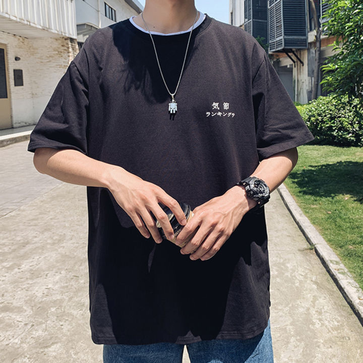 เสื้อขนาดใหญ่ลำลองสำหรับผู้ชายผู้หญิงตัวอักษรกราฟิกเสื้อยืดพอดีตัวขนาดใหญ่ของขวัญสำหรับวันเกิดคริสต์มาสของแท้คุณภาพสูงครบรอบ