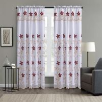 Modern Fashion Living Room Bedroom Dark Floral Pattern Hollowed Out Wind Leaf Embroidery Curtains White Curtains