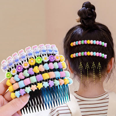 Cute Hair Accessories Non-slip Headdress Colorful Bangs Clip Colorful Inverted Comb Broken Hair Comb Kids Hairpin