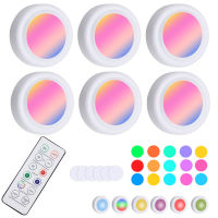 LED Cabinet Light RGB 16 Color Night Light Wireless Remote Control Dimmable Wardrobe Lamp Closet Lighting For Stair Hallway