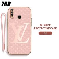 YBD เคสโทรศัพท์เจลซิลิกา LV พร้อมสายคล้องสำหรับ Vivo Z1 Pro Z5X 2020 Y19 U3 1915 1951 1918บางเฉียบพร้อมป้องกันเลนส์