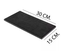 เสื่อบาร์ยางกันลื่น แผ่นรองจานรองแก้ว 15 x 30 ซม. Rubber Bar mat 15 x 30 cm. รหัส 1028