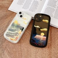 iPhone 14pro case Black and white Seaside Sunshine Cartoon Soft case BDXYLB for iPhone 14 13 12 11 Pro Plus Max XS XR X 8 + 7 Plus Phone Casing Shockproof Phone Cover Top Seller