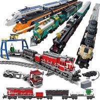 KAZI Electric Building Block Technical Train Series Railway Track Laying Machine Engineering Educational Assembling Toy