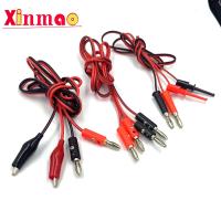 【YY】1m Alligator Cilp to AV Banana Plug Test Cable Lead Connector Dual Tester Probe 35mm Crocodile Clip for Multimeter Measure Tool