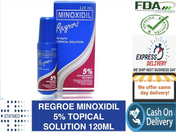 Regroe Minoxidil 5 Topical Solution 120ml Original Hair Regrowth