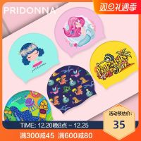 [COD] PRIDONNA childrens silicone swimming cap anti-chlorine hair care boys and girls waterproof ear protection middle big children students hat