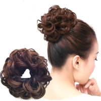 [COD] Wig hair ring flower bud head plate device rubber band curly simulation realistic bag decoration meatball accessories