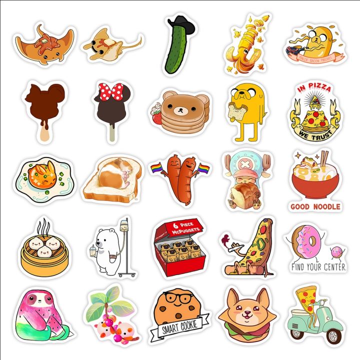 lz-cute-funny-food-cartoon-sticker-scrapbooking-material-para-decora-o-diy-notebook-brinquedos-para-crian-as-bagagem-bagagem-imperme-vel