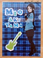 [แท้/ใหม่/มือ1] Akiyama Mio (อากิยามะ มิโอะ) แฟ้ม การ์ตูน K-On! เค-อง! ก๊วนดนตรีแป๋วแหวว งานลิขสิทธิ์แท้จากญี่ปุ่น