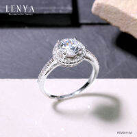 LENYA ETERNAL แหวนประดับด้วย SWAROVSKI ZIRCONIA รูปทรงกลม ล้อมด้วยเพชรอีกชั้น เพิ่มความโดดเด่นให้กับเพชรเม็ดหลัก