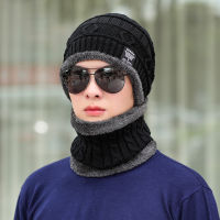 2021 New Winter Beanie Hat for Men Knitted Hat Winter Cap Beanie Women Thick Wool Neck Scarf Cap Balaclava Mask Bonnet Hats