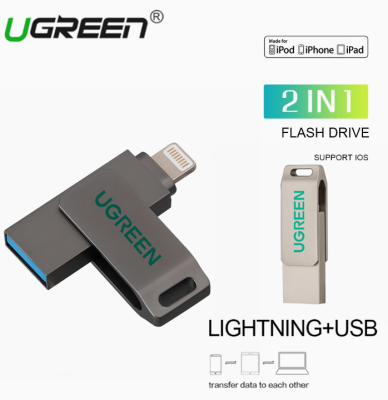 Ugreen OTG USB Flash Drive 256GB 1TB Pendrive หน่วยความจำความเร็วสูงสำหรับ IPhone14/13/12/11 /X/ 8/7/6 IPad
