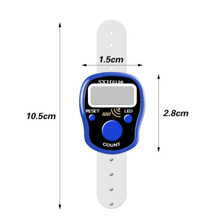 แหวนเครื่องนับจำนวนดิจิตอล-led-เครื่องนับแถวตัวคั่นลายแหวนนิ้วมืออิเล็กทรอนิกส์สุดสร้างสรรค์อุปกรณ์คลิกนับเลข