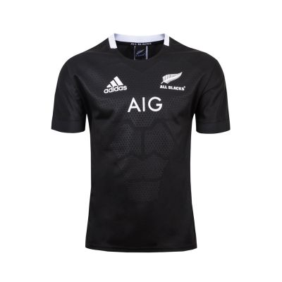 High sales embroidery rugby 2019 NEW ZEALAND ALL BLACKS HOME MENS RUGBY JERSEY Size: S-5XL（Print Custom Name Number）