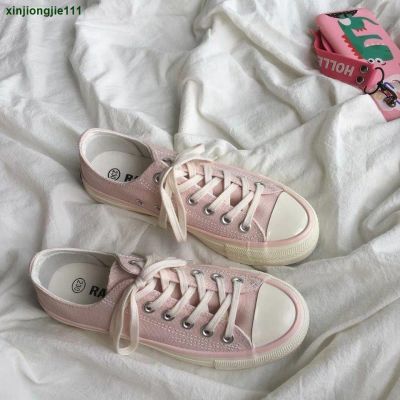 COD DSFGERERERER Cherry Blossom Pink Shoes Low-Cut Canvas Women 2021 New Style ins Trendy All-Match Student