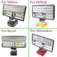 8นิ้วรถ LED ไฟทำงานไฟฉายโคมไฟตั้งแคมป์สำหรับ Makita สำหรับ DeWalt สำหรับ สำหรับ milwauke lommut zhipu jingmi Li ion แบตเตอรี่