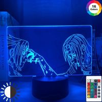 ⊕ Led Touch Sensor Nightlight for Home Decor Table Lamp 3d Night Lamp Anime Letter Design Hunter X Hunter for Kids Gift