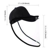 PULUZ CAP FACE SHIELD หมวกกันละออง ไอหรือจาม ฝาครอบป้องกันโปร่งใส PVC แบบถอดได้ สีดำ