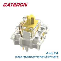 Gateron G Pro สวิตช์ V2สีเหลืองสวิตช์3หมุด RGB สวิตช์คีย์บอร์ดแบบกลไก SMD สีเหลืองน้ำตาลสีดำแดงน้ำเงินสีขาวเงิน