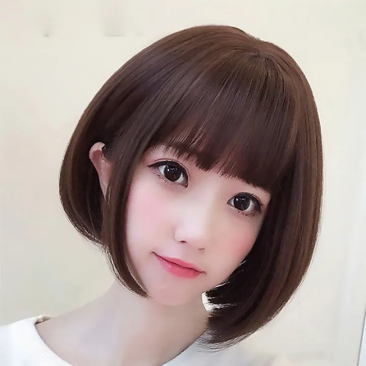 brown wig short hair