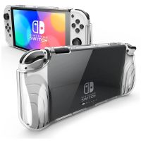 QSR STORE Case for Nintendo Switch OLED 2021 Mumba Thunderbolt Protective Clear Cover with TPU Grip Compatible Console