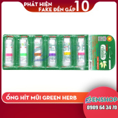 GREEN HERB 01 ỐNG HÍT THÔNG MŨI GREEN HERB 2 ĐẦU THÁI LAN ZENSHOP.NET