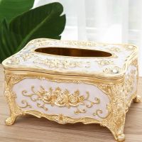 Acrylic Tissue Box Universal Luxury European Paper Rack Office Table Accessories Home Office KTV Hotel Car Facial Case Holder