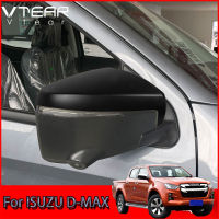 Vtear 4ชิ้นสำหรับ ISUZU DMAX D-MAX 2021ที่จับประตูรถ2022ฝาครอบป้องกันรอยขีดข่วนฝาครอบพลาสติกโครเมี่ยมชุบอุปกรณ์เสริมภายนอก (ลายสีดำคาร์บอนไฟเบอร์เงิน) ชิ้นส่วนวาล์วภายนอกยานยนต์