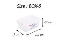 กล่องหูล็อคพลาสติก BOX-5 ขนาดฝารวมหูล็อค 15 x 21.3 x 9.5 cm KEYWAY BOX-6 BOX-7