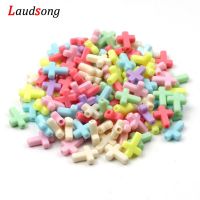 50Pcs/pack 12x16mm Mixed Cross Beads Plastic Acrylic Spacer Beads For Jewelry Making Necklace DIY Bracelet Wholesale Traps  Drains