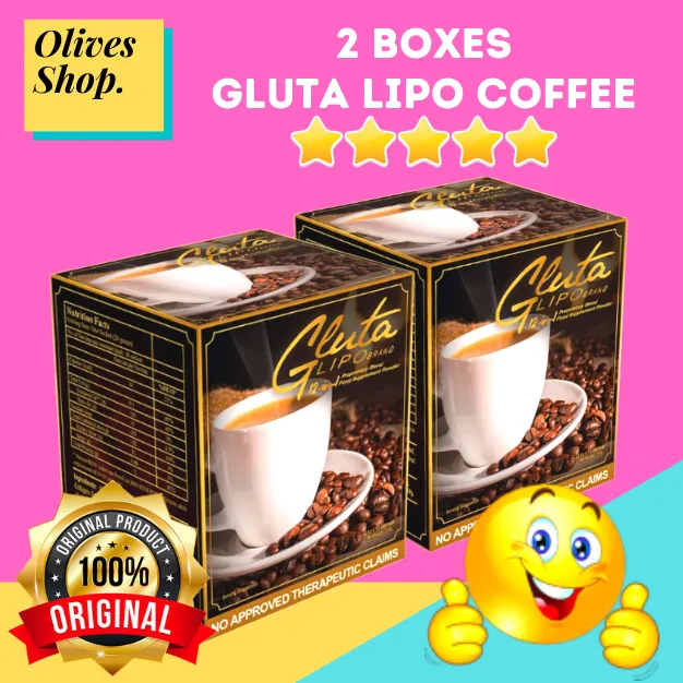 2 Boxes Gluta Lipo Coffee 100 Authentic and Original Slimming and