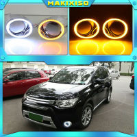 For Mitsubishi Outlander 2013 2014 2015 Daytime Running Light LED DRL fog lamp Driving lights Yellow Turn Signal Lamp