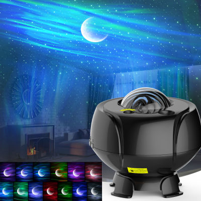 Dropshipping Newest Star Projector Music Speaker Led Projection Night Light Ceiling Northern Lights Aurora Projector Galaxy
