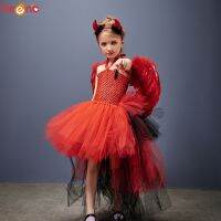 【CC】 Bustle Tutu with Horns Costume Demon Spooky Purim Up Clothing