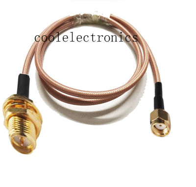 RG142 Low Loss Cable RP-SMA Male to RP-SMA Female RF Crimp Coax Pigtail Connector Cable 10/15/20/30/50cm 1/2/3/5/10M