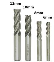 【DT】hot！ 4Pcs Carbide End Mill 4 Flutes 6mm-12mm Diameter Milling Cutter Straight Shank Router Bit Set Tools