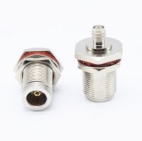 N Female To SMA Female Plug Bulkhead Panel Mount Nut with O-ring Nickel Plated RF Coax Connector Adapters