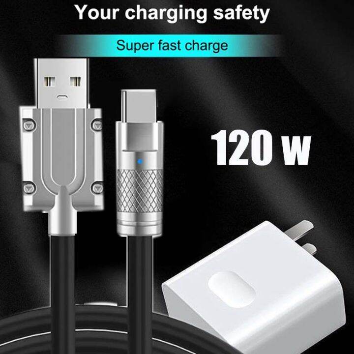 120W Adapter with 6A Super Fast Android Charger Zinc Alloy Liquid